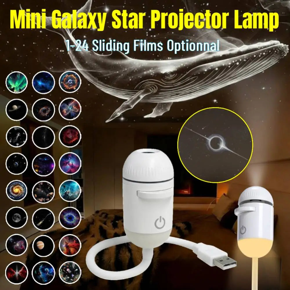 Projecteur Galaxie LED 360° — Veilleuse Ciel Étoilé